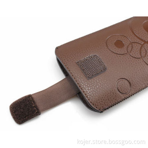 Universal Leather Case with Magnetic Flap Closure, Leather Phone Pouch